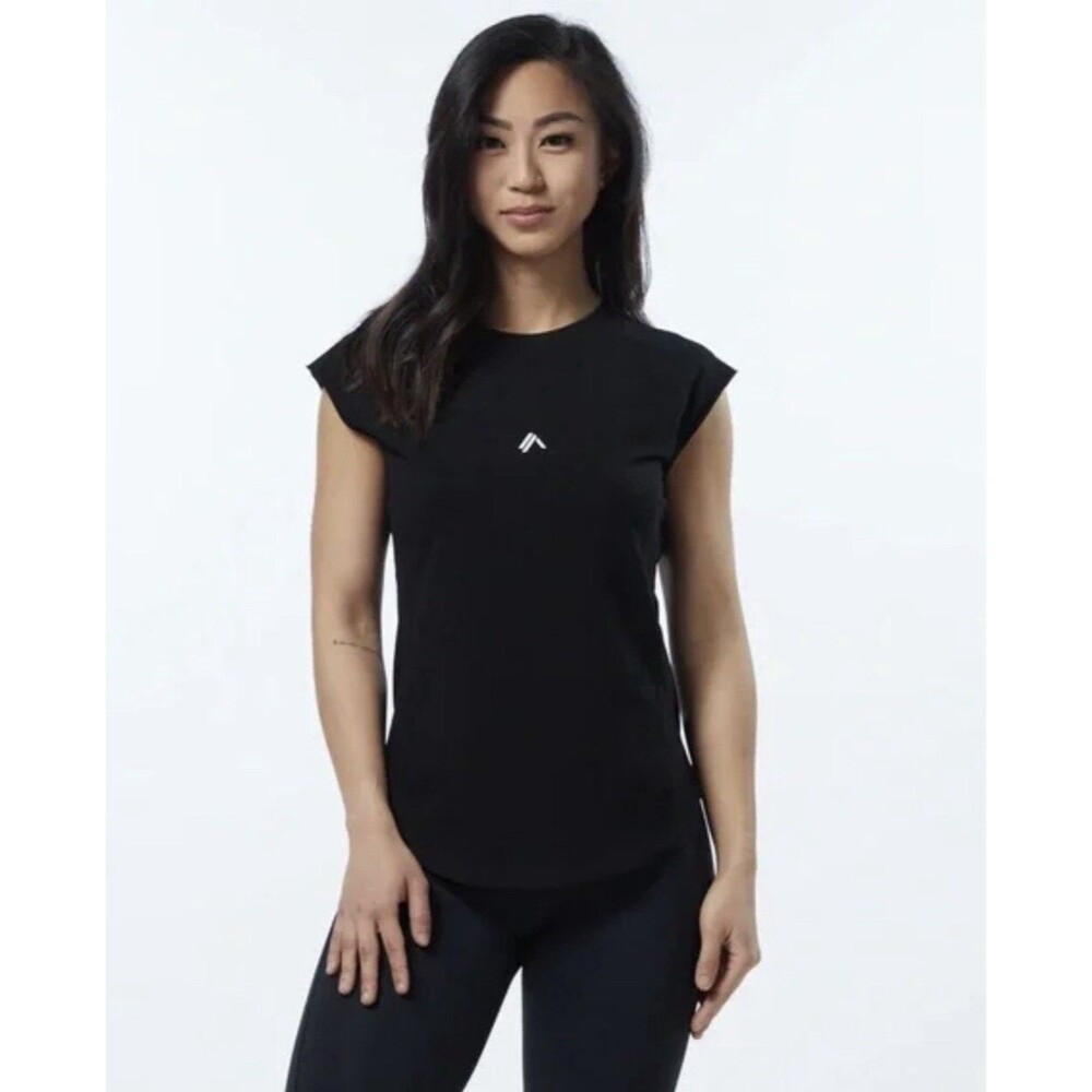 Alphalete Women's Velocity Tee - Blackout, Size XS